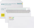 1000#10 Custom Printed Envelopes Self Seal, Security Tinted, #10 Custom Business Envelopes with Logo and Text, Peel and Seal Closure, Personalized Envelopes, White 24 lb Paper, 4 1/8 x 9 1/2 Inch