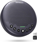 EMEET Conference Speaker and Microphone w/8 Mics, 360° Voice Pickup, Noise Reduction, Bluetooth/USB/Dongle Speakerphone for 10 People w/Daisy Chain for 18, Compatible w/Leading Platforms, 2025 Version
