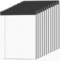 12-Pack Legal Pads 8.5"x11" Wide Ruled Note Pads - 600 Sheets (50/Pad) with Micro-Perforated Notepad & Chipboard Backing To-Do Lists Thick Lined Writing Paper Notebook for School & Office Supplies