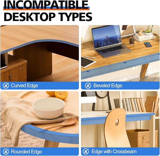 Large Height Adjustable Keyboard Tray with Sturdy C-Clamp Mount and Storage Drawer, 27"(31" Including Clamps) x 12" Slide Out Ergonomic Keyboard Trays for Home and Office, Black