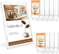 10 Pack 4x6 Inch Small Sign Holder Vertical, Double-Sided Usage with Swivel Base for Table Display, for Office, Store, Restaurant, Retail Counters, for Menu, Message Board, Note
