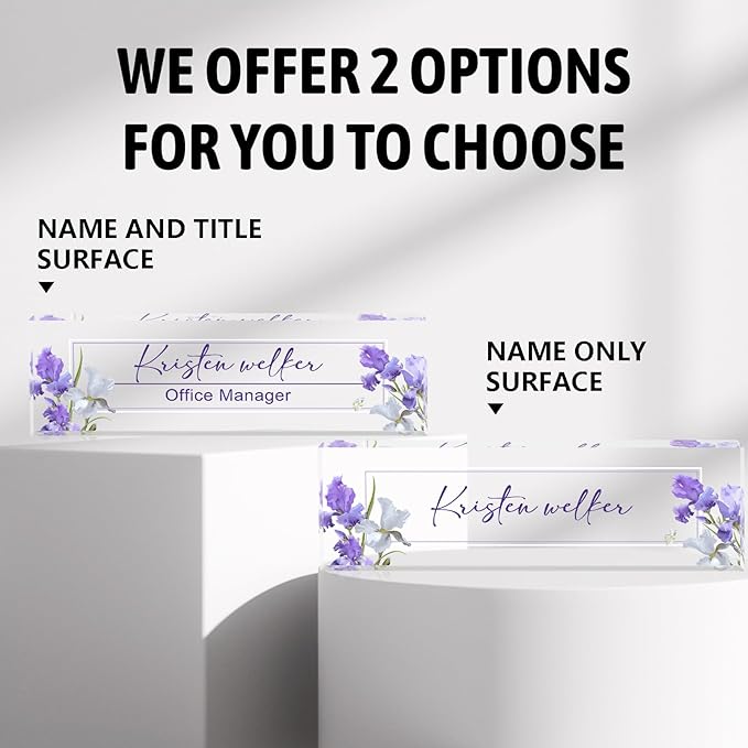 Name Plate for Desk Desk Name Plate Personalized, Office Desk Decor for Women & Men, Employee Appreciation Gifts The Office Gifts for Boss, Manager, Teacher, Nurse