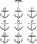 Anchor Push Pins - Silver Metal Anchor Pins - for Cork Board, Maps, or Lapel Pin Use - Designed in USA - Set of 10