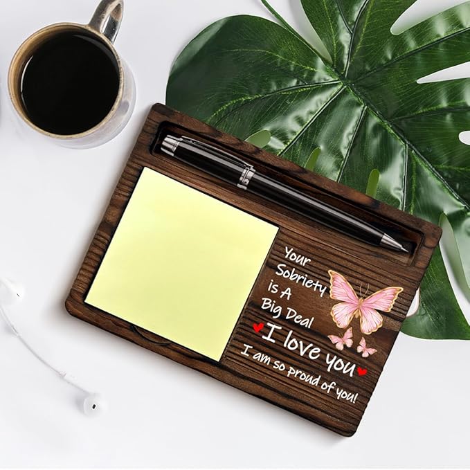 Sobriety Gifts for Women Her, Recovery Sober Gifts Addiction Recovery Gift Your Sobriety is a Big Deal I Am Proud of You Sticky Note Holder Desk Decor