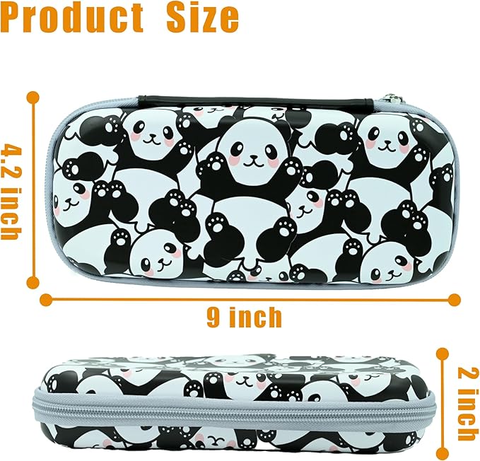 Panda Pencil Case Zip Pencil Box Multi Pouch Holder Desk Organizer For Boys Girls School Office