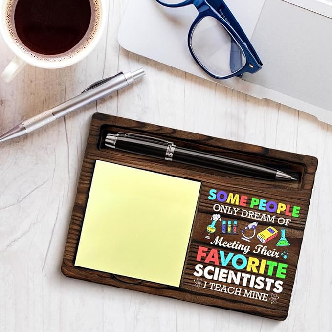 Funny Science Teacher Gifts for Men Women Chemistry Teacher Sticky Note Holder Science Classroom Decor