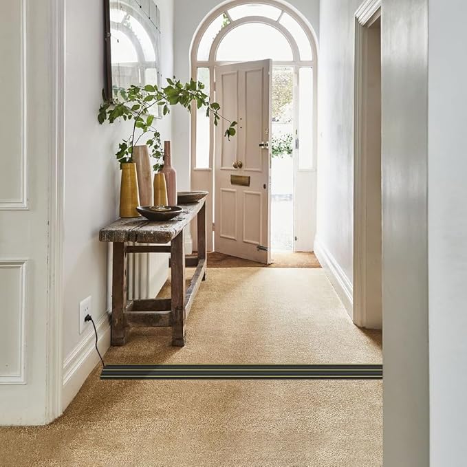 Floor Cord Cover, 10ft Cord Covers for Wires on Floor, Extension Outdoor Cable Cover Protector, Heavy Duty PVC Duct, 3 Channels Cord Hider Floor Cable Management, Black