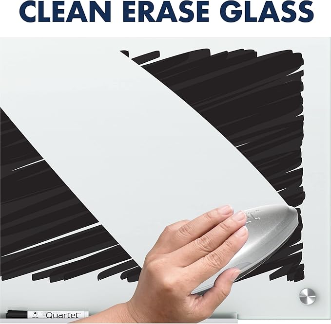 Quartet Dry Erase Board, Magnetic Whiteboard 72"W x 48"H, Glass Board for Wall, Infinity, White (G7248NMW)