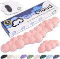 Qloud Cloud Wrist Rest Keyboard Wrist Rest for Computer Keyboard Pad, Cloud Keyboard Wrist Rest, Wrist Pad for Keyboard, Memory Foam, Non Slip Base, Comes with Mouse Pad - Pastel Pink