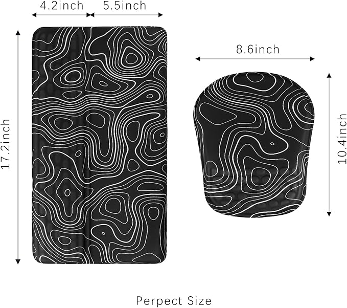 Keyboard Wrist Rest -Ergonomic Ergonomic Mouse Pad and Keyboard Wrist Rest- with Carpal Tunnel Pain Relief Massage Bumps and Full Memory Gel Design - Ideal Frequent Computer (Line)