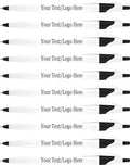 SyPen Personalized Pens With your Custom Logo or Text-500 Pack Bulk-for Businesses, Parties, and Events, Custom Printed Slim Ballpoint Click Pens, Black Trim Color, Black Ink