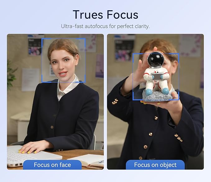 Amdony Streaming Webcam for PC - 1080P HD Webcam with Microphone, Privacy Cover, AutoFocus, Noise Cancellation, Auto Light Correction, USB Computer Web Camera, Plug and Play, for Laptop, Desktop, Mac