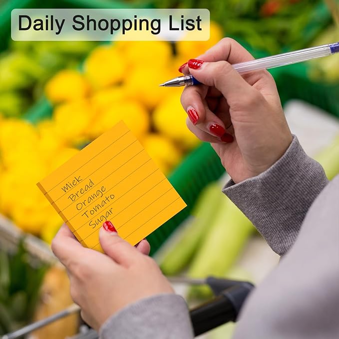 24 Pack 1920 Sheets Pop Up Sticky Notes Lined 3x3 inch Self-Stick Notes Pads Post Lined Sticky Note Pads Accordion Pop Up Notes Refill for Dispenser Home Office School, 80 Sheets/pad (Bright Color)