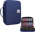 220 Slot Colored Pencil Case Pen Bag with Zipper for Artist Storage Organizer for Watercolor Pencil Gel Pen Marker Highlighter Large Capacity Handy Pencil Holder (Blue)
