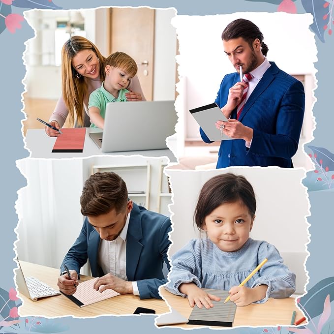 12 PCS 4" x 6" Small Legal Pads College Ruled Lined Mini Pad 80 GSM Vintage Colored Notepad 30 Sheets Memo & Scratch Notepads for Writing Home Office School Work Business To Do List Grocery Lists