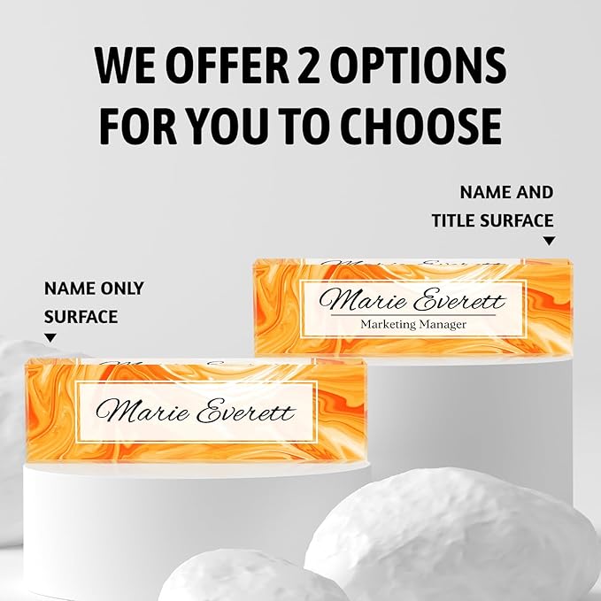 Custom Orange Acrylic Office Accessory | Personalized Boss Appreciation Gift