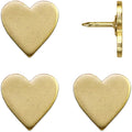 Big Gold Heart Push Pins - Large Gold Metal Heart Map Pins - for Cork Board, Maps, or Lapel Pin Use - Designed in USA - Set of 4