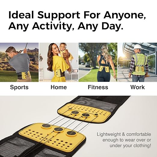 Adjustable Back Brace with 5-to-1 Compression Pulley System for Lumbar Support & Back Pain - Immediate Relief from Sciatica, Scoliosis, Bulging/Herniated Disc - Lightweight/Breathable, 2X-Large