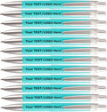 AGOWOO Personalized Pens with Custom Name Text Logo Bulk 100/200/300/500 Pcs Optional for Business Church Customized Ballpoint Pen (Lake)