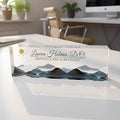 Personalized Acrylic Desk Plaque, Customizable Acrylic Name Plate Block, Executive Desk Name Sign, Social Worker Name Sign