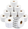 Aegis Adhesives - 2” X ½” Direct Thermal Labels for Barcodes, Return Address, File Folders, Perforated & with Compatible with Rollo, Zebra, & Other Desktop Label Printers (12 Rolls, 2400/Roll)