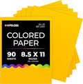 Hygloss Yellow Colored Paper - 24 lb, 89 GSM, Acid-Free, Fade-Resistant, 8.5x11-Inch Letter Size Color Copy Paper, 90 Sheets