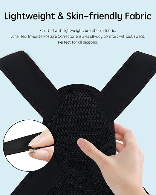 Back Brace Posture Corrector for Women and Men, Adjustable Upper and Lower Back Support for Pain Relief, Hunchback, Scoliosis, Comfortable and Invisible Under Clothes