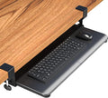 BONTEC Keyboard Tray Under Desk, Pull Out Keyboard & Mouse Tray with C-clamp, 25.6 Excluding Clamps (30 Including Clamps) x 11.8 Inch Steady Slide-Out Computer Drawer for Typing, Black