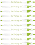 SyPen Personalized Pens With your Custom Logo or Text-1000 Pack Bulk-for Businesses, Parties, and Events, Custom Printed Slim Ballpoint Click Pens, Lime Trim Color, Black Ink