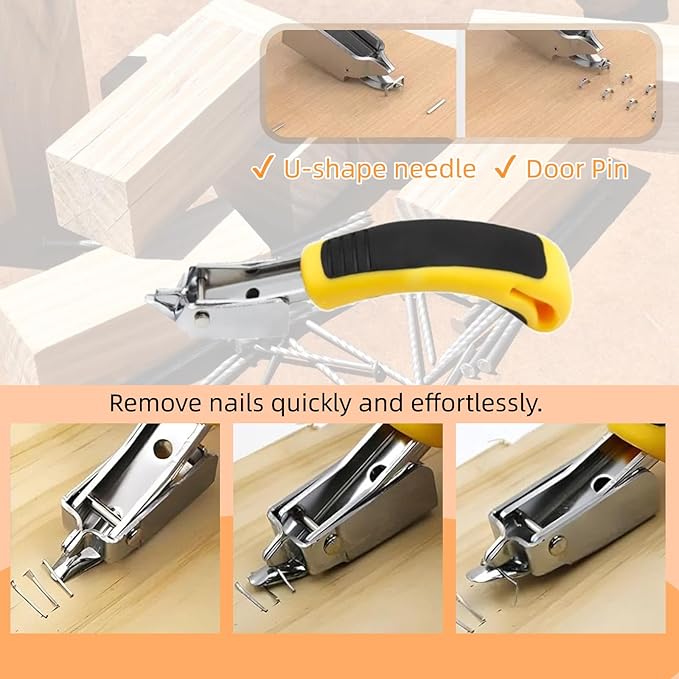 INBWENH 3Pcs Upholstery Staple Remover Nail Remover Tool Set Including Tack Pullers, Carpet Remover，Removing Staples from Construction Furniture Floor Wall Wooden