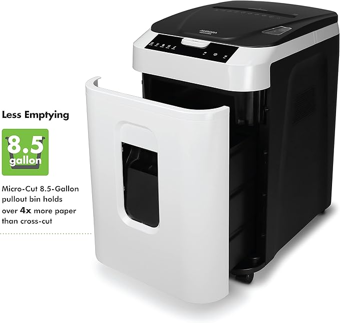 Aurora Commercial Grade 200-Sheet Auto Feed High Security Micro-Cut Paper Shredder/ 60 Minutes/Security Level P-5