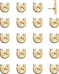 Horse and Horseshoe Pins - Gold Horse Map Pins for Cork Boards, Maps, or Lapel Use - Designed in USA - Set of 20