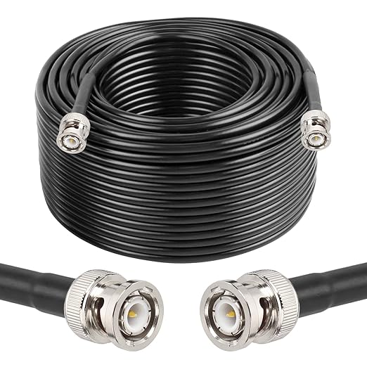 150ft 50 Ohm RG58 Coaxial Cable with BNC Connectors