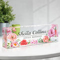 Custom Acrylic Name Plate for Desk, Employee Appreciation Gifts, Office Decor, Personalized, Funny Office Gifts for Coworkers Boss Teacher (Peony)