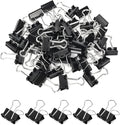 Konilaomu Small Clips Binder Clips 0.75 inch, Small Paper Clips for Office (48 Pcs)(Black)