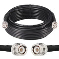 BNC Cable - 35FT RG58 50 ohm Male to Male Coax Cables Low Loss BNC Extension Coaxial Cable with for Antennas, RF Radios, Modems, Oscilloscopes, Spectrum, etc (Black)