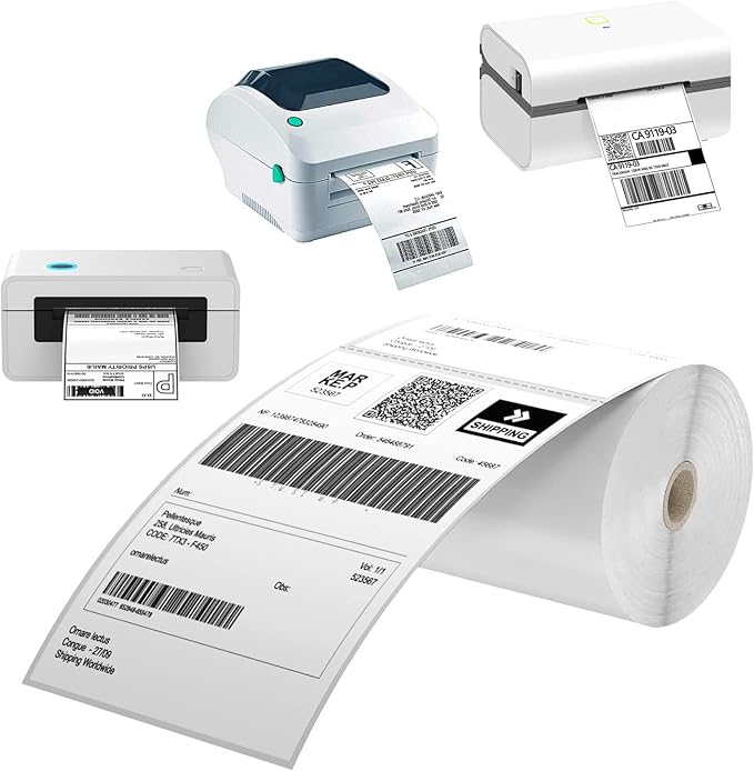 Direct Thermal Labels 4x6-450 Labels/Roll, Thermal Shipping Labels for Zebra 2844 ZP-450 ZP-500 ZP-505, 24 Rolls,10800 Labels(NOT for DYMO)