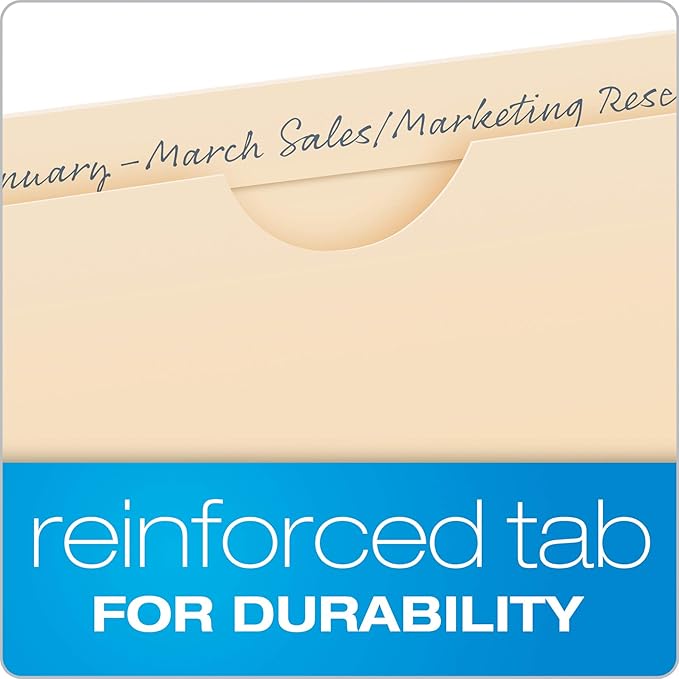 Pendaflex File Jackets, Flat, No Expansion, Manila, Letter Size, Straight Cut Tab, 100/Box