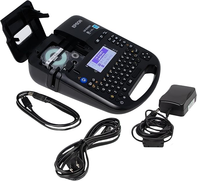 LABELWORKS Epson LW-K740PX Industrial Handheld Label Maker for Office Home & Healthcare – Custom Durable Identification and Organization Labels - Full Kit