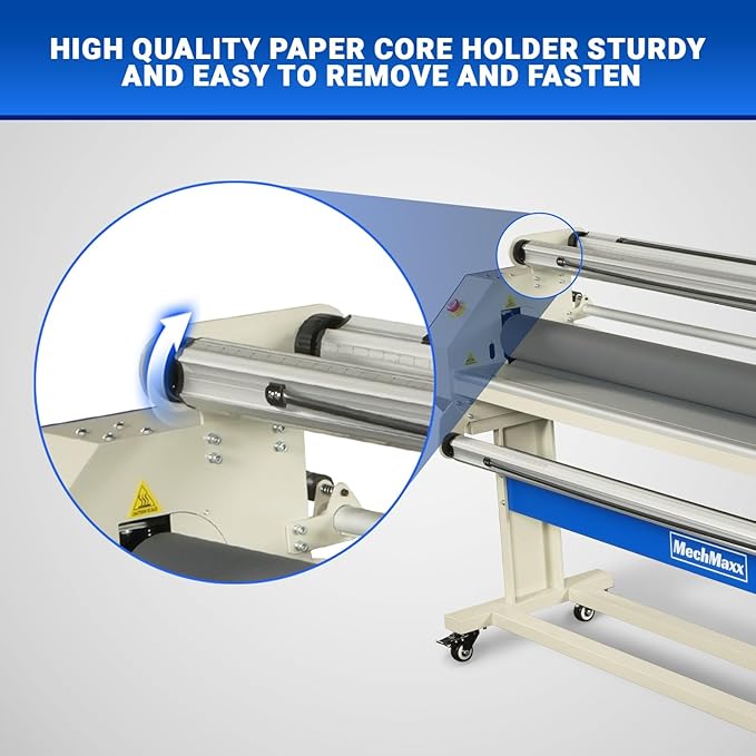 65" Full-Auto Cold & Heat Assisted Laminator Machine with 4 Trimmers, Max Speed 40ft/min, 63" Max Width, 1.1" Max Thickness, Infrared Heating, Digital Control for Vinyl Graphics, Inkjet Prints,1700-B2