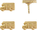 Motorhome Push Pins - Gold RV Pins - for Cork Board, Maps, or Lapel Pin Use - Designed in USA - Set of 4