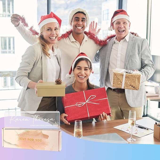 Custom Office Name Plate for Desk, Desk Name Plate Personalized, Personalized Gifts for Women, Appreciation Gifts for Employee Coworkers Boss Teacher, Office Accessories (Engrave Text)