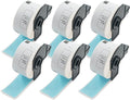 BETCKEY - Large Address Labels Replacement for Brother DK-1208 (1.4 in x 3.5 in), Compatible with Brother QL Label Printers [6 Rolls/2400 Labels, Light Blue]