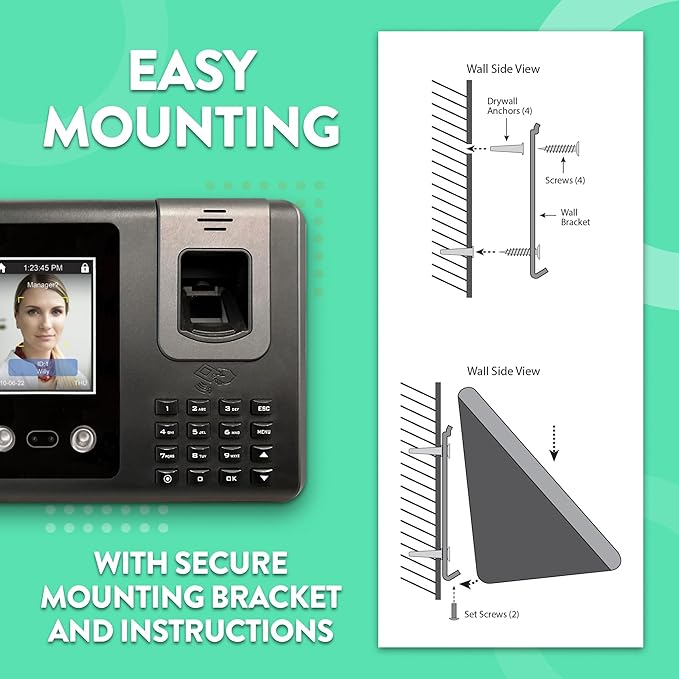 Acroprint Face Recognition Time Clock (No Monthly Fee) - RT200
