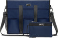 TOPDesign Utility Water Resistant Tote Bag with 22 Pockets, Top Zipper Closure & Thick Bottom Support, for Working Women
