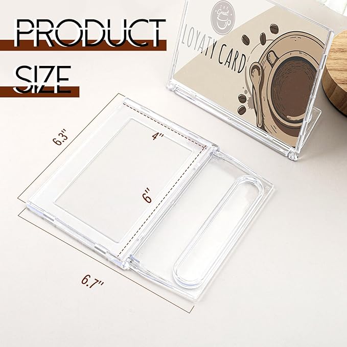 10 Pack 4x6 Inch Sign Holder Horizontal, Double-Sided Usage with Swivel Base for Table Display, for Office, Store, Restaurant, Retail Counters, for Menu, Message Board, Note