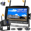RV Backup Camera Wireless DOUXURY IP69 Waterproof 170° Wide View Angle HD 1080P Rear View Camera + HD LCD 7" Monitor, Digital Wireless Camera System for RV Truck 5th Wheel Trailer Pickup Camper Bus