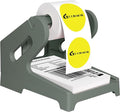 Guermok Thermal Shipping Label Holder for Rolls & Fan-Fold, Fragile Stickers for Shipping, Label Stand Desktop Printer Holder-Home Office Accessory Sticker Dispenser for Holographic (Gray)