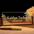 Desk Name Plate Personalized, Custom Office Light Up Name Plate for Desks, Desk Decorations for Women Men Office, Employee Appreciation Gifts for Coworkers