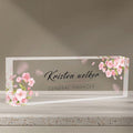 Desk Name Plate Personalized, Premium Pink Orchids Acrylic Desk Name Plate, Personalized Name Plate for Desk, Office Decor for Women or Men Coworkers, Boss, Employee, Teacher